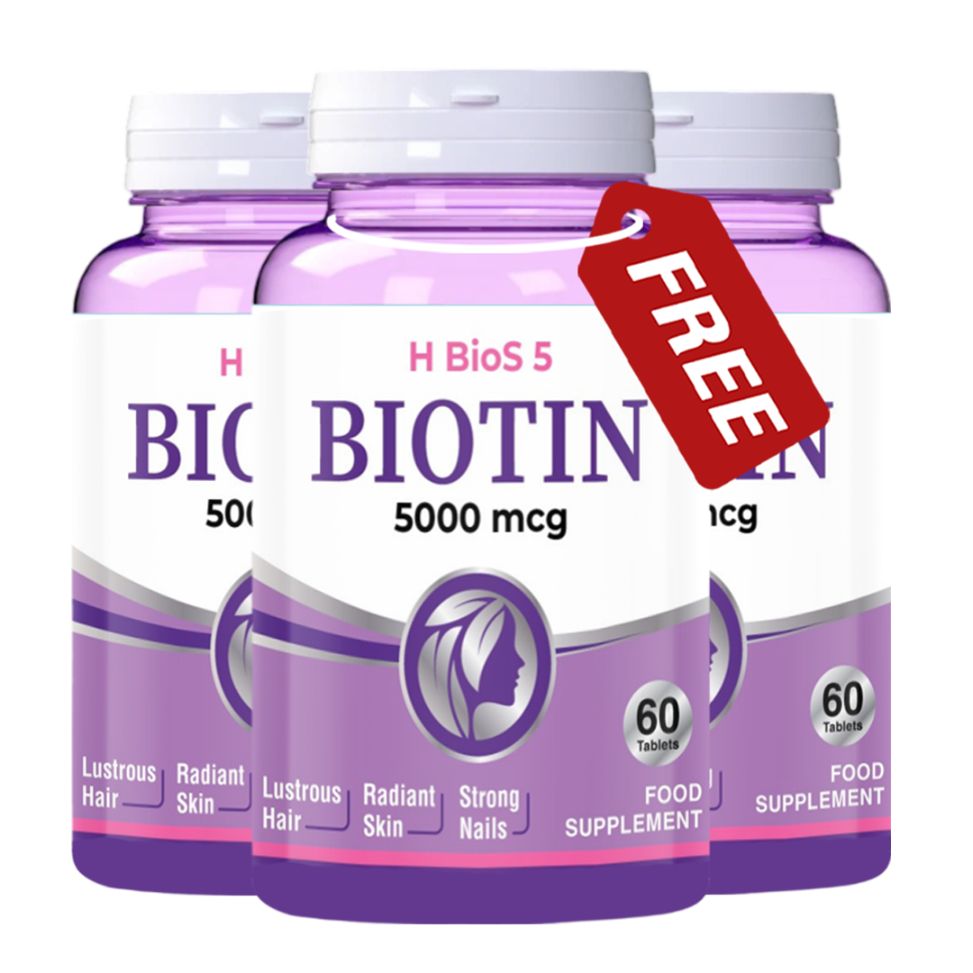 Buy 2 Biotin 5000mcg Get 1 Free